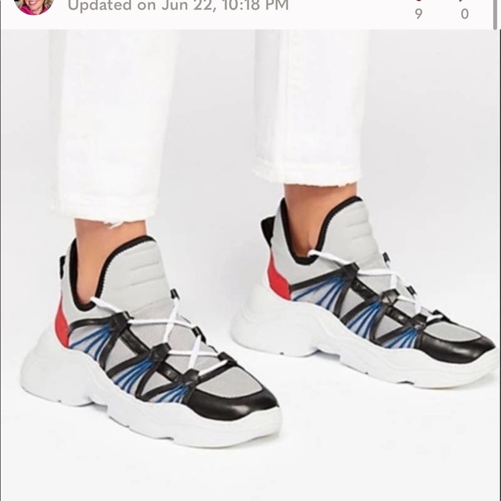 Schutz Anick Platform Lace-Up Sneaker Size 8.5